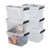 Wekiog 6 Quart Versatile Storage Organizer Plastic Bins with Lids  6 Packs
