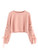 SweatyRocks Women s Casual Lace up Long Sleeve Pullover Crop Top Sweatshirt Small  Pink 1
