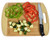 Vina Bamboo Cutting Board  Medium 12  x 9  Kitchen Chopping board with one handle  Eco-friendly