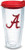 Tervis Alabama Crimson Tide Script A Tumbler with Emblem and Red Lid 24oz  Clear