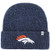 47 Denver Broncos Navy Blue Brain Freeze Cuff Beanie Hat - NFL Premium Cuffed Knit Toque Cap