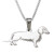 Joyful Sentiments Pet Jewelry Stainless Steel Dachshund Pendant with 18  Necklace and 3  Extender