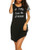 Ekouaer Sleepwear Womens O Neck Nightshirt Cotton Casual Sleepwear Short Sleeve Nightdress Black L