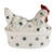 Creative Co-op Stoneware Rooster Shaped Canister, White