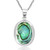 AeraVida Simply Elegant Oval Shaped Abalone Shell Inlay -925 Sterling Silver Necklace