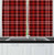 Ambesonne Plaid Kitchen Curtains, Nostalgic Striped Pattern from British Country with Constrasting Colors, Window Drapes 2 Panel Set for Kitchen Cafe, 55 W X 39 L Inches, Scarlet Black White