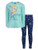 Disney Frozen Elsa Little Girls Long Sleeve Fleece Peplum T-Shirt Leggings Set Blue 6