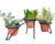 CTW Home Collection Arched Garden Stand with Three Pots