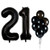 IN-JOOYAA 40 in Big Number 21 Mylar Balloons Black 21st Jumbo Foil Number Balloon for 21th Birthday Party Anniversary Celebrate Party Decoration
