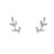 Humble Chic Tiny Leaf Studs - 925 Sterling Silver Dainty Branch Post Ear Stud Earrings  925 Silver Tiny Branch  Sterling Silver  Hypoallergenic