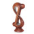 NOVICA Romantic Love Suar Wood Abstract Human Figure Sculpture, 7.5" Tall 'Indivisible Love'