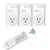 BALDR Remote Control Outlet Wireless Light Switch  Electrical Outlet Switch for Household Appliances  White Sockets 3-Pack