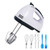 7-speed Electric Hand Mixer Egg Cream Food Beater Handheld Kitchen Powerful Mixer Lightweight Handheld Whisk with Dough Hooks Beaters Dishwasher safe B