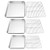 TeamFar Baking Sheet with Rack Set, Stainless Steel Cookie Sheet Baking Pans with Cooling Rack, Non Toxic & Healthy, Rust Free & Heavy Duty, Mirror Finish & Easy Clean, Dishwasher Safe - 6 Pieces
