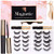 Magnetic Eyelashes with Eyeliner Kit- 2 Tubes of Magnetic Eyeliner   10 Pairs Magnetic Eyelashes Kit - Updated 6D  With Natural Look   Reusable False lashes - No Glue Need