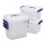 EudokkyNA 6 Liter Storage Box with Lock Handle Set of 6  Plastic Organizer Bin