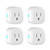 Mini Smart Outlet Switch,WiFi Smart Plug Compatible with Alexa Google Home IFTTT,Remote and Voice Control Smart Socket,No Hub Required,4 Pack