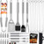 N-K BBQ Grilling Tools Set-Premium Stainless Steel Grill Kit -30 PCS Professional Grill Accessories Utensils Set for Outdoor Picnic Camping-