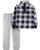 Carter s Boys  2-Piece Pullover Top   Jogger Set 3T  Navy Plaid-Heather