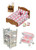 3 Unique Sets - Triple Bunk Bed, Semi-Double Bed & Baby Carriage (Japan Import)