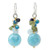 NOVICA Multigem Cluster Earrings with Quartz and -925 Sterling Silver Hooks  Thai Joy