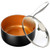 MICHELANGELO 1 Quart Saucepan with Lid  Ultra Nonstick Coppper Sauce Pan with Lid  Small Pot with Lid  Ceramic Nonstick Saucepan 1 quart  Small Sauce Pot  Copper Pot 1 Qt  Ceramic Sauce Pan - 1 Quart