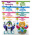 School Zone PreK Kindergarten First Grade Educational Workbooks Set of 8!