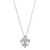 BERRICLE Rhodium Plated Sterling Silver Cubic Zirconia CZ Fleur De Lis Wedding Pendant Necklace