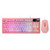 RGB Gaming Keyboard and Mouse Combo 87 Key Gaming Keyboard USB Wired RGB Backlit Gaming Keyboard Mechanical Feeling with Gaming Mouse  Pink Gaming Keyboard Wired Set for PC MAC Chrome PS4 Xbox Laptop