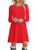 POPYOUNG Women s Long Sleeve T Shirt Dresses Casual Swing Dress L  Red POPYOUNG Women s Long Sleeve T Shirt Dresses Casual Swing Dress L  Red