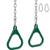 Swing Set Stuff Trapeze Rings and Chains with SSS Logo Sticker  Green