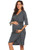 Ekouaer Maternity Labor Delivery Nursing Robe Hospital Bathrobe Grey  Medium