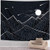 SENYYI Mountain Tapestry Wall Hanging Black and White Art Tapestry Moon Stars Tapestry Starry Night Sky Home Decor for Room 70-9 x 92-5 inches