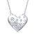 BlingGem Womens Necklace White Gold-Plated 925 Sterling Silver Cubic Zirconia Heart Pendant Gift for Women 18 inch