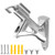 Ahomphe Stainless Steel Flag Pole Holder  Heavy Duty Flag Pole Bracket for 1 inch Flag Pole  2 Positions Mount 2 Flags for House Outside