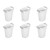 STERILITE 10638006 6 Gallon Ultra Wastebasket, White w/Titanium Inserts, 6-Pack