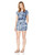 BCBGeneration Women s Knot Back Romper  Navy Combo  M