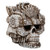 Pacific Giftware Montezuma Aztec Ruler Skull Collectible Figurine Antique Skull Bone Finish 6 Inch L