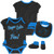 Outerstuff NFL NFL Carolina Panthers Newborn   Infant Mini Trifecta Bodysuit  Bib  and Bootie Set Black  18 Months