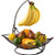 Fruit Bowl  Detachable Banana Holder  Elegant Fruit Basket  with Banana Tree Hanger  Chrome  Black  or Bronze for the classic look BRONZE