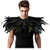 L VOW Gothic Black Feather Shrug Cape Shawl Halloween Costume for Men Style -04