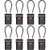 SURE LOCK TSA Compatible Travel Luggage Locks  Inspection Indicator  Easy Read Dials Black 8 Pack