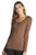 NIKIBIKI Women Seamless Long Sleeve Scoop Neck Top  Made in U-S-A  One Size Taupe