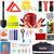Car Emergency Kit Auto Roadside Assistance Safety Bag with Jumper Cable for Truck Automobile Vehicle with First Aid Kit Essential Winter Universal Road Tool Set for RV Jeep Travel with Blanket Shovel