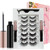 Eyelash Reusable Magnetic Eyelashes Natural Look  Magnetic Eyelash Kit with Magnetic Eyeliner Waterproof Magnetic Eyeliner Kit Lashes for women  False Eyelashes with Tweezers Eyelash Easy 7 Style
