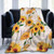 MSGUIDE Vintage Grunge Yellow Sunflower Floralthrow Soft Flannel Fleece Throw Blanket?Lightweight Warm Microfiber Plush Couch Sofa Bed Blanket for Adults Kids50 x40