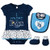 Outerstuff MLB Newborn   Infants Girls Baseball Girl Creeper  Bib  Bootie Set 6-9 Months  Tampa Bay Rays