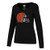 OTS NFL Cleveland Browns Women s Rival Long Sleeve Tee  Distressed Logo  Medium