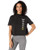 Reebok Women s Classics Vector Cropped Tee  Black  Small