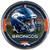 Nfl Football Team Chrome Wall Clock   Denver Broncos   12-Inch